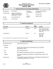 HOCUT 4800 MSDS Sheet - Quality Tools & Services, Inc.