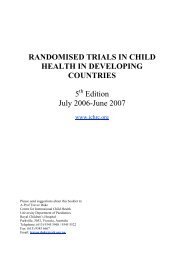 RCTs and dev countries and child 2007 - The Royal Children's ...