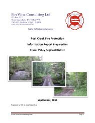 FireWise Consulting Post Creek Fire Protection Information Report ...