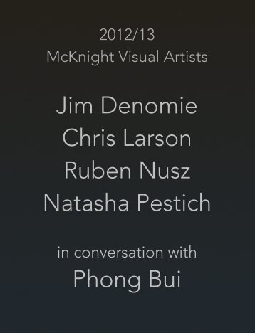 2012/13 McKnight Visual Artists in Conversation with Phong Bui (PDF)