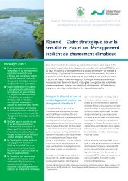 Cadre stratÃ©gique pour la sÃ©curitÃ© en eau et un dÃ©veloppement ...