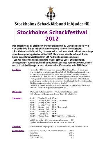 Jubileumsturnering 2012 - Schacksnack