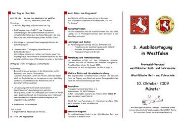 Flyer zur Ausbildertagung (PDF) - Pferdesportverband Westfalen e.V.