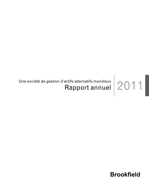 Rapport annuel - Brookfield Asset Management