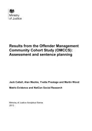 Results from the Offender Management Community Cohort ... - Gov.UK