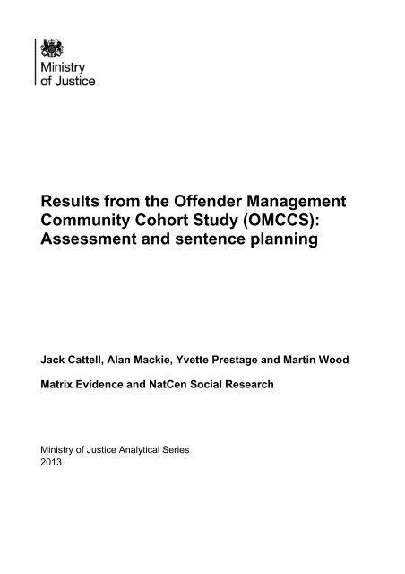 Results from the Offender Management Community Cohort ... - Gov.UK