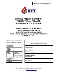 Borang Permohonan dan Pendaftaran Pelajar ke - Jabatan ...