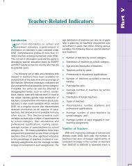 Teacher-Related Indicators - DISE