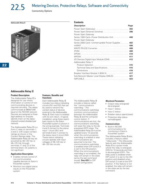 Metering Devices, Protective Relays, Software and ... - Mercado-ideal