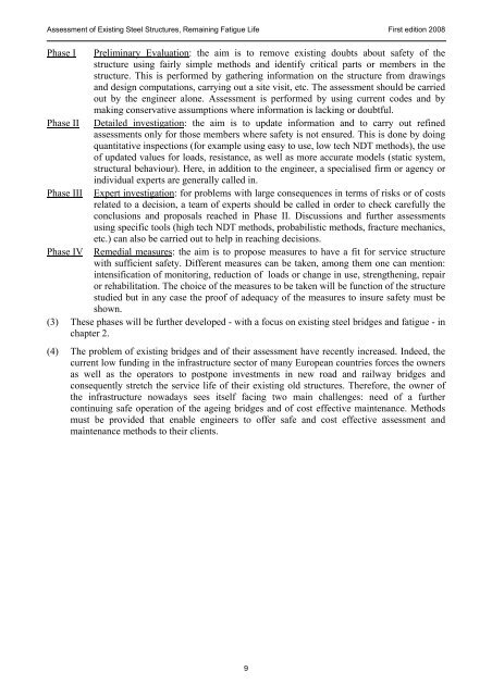 Assessment of Existing Steel Structures: Recommendations for ...