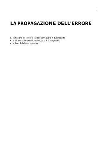 LA PROPAGAZIONE DELL'ERRORE - Circe