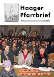 ganzen Pfarrbrief - in der Pfarre Stadt Haag