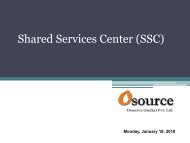 Shared Services Center (SSC) - Osource India