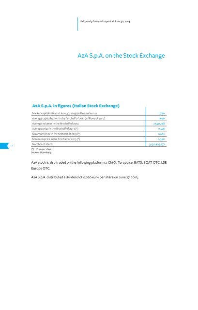 Half-yearly financial Report at June 30, 2013 - A2A