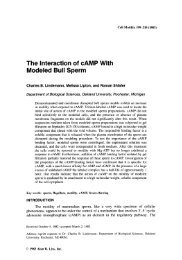 The interaction of cAMP with modeled bull sperm - Oakland University