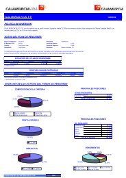 caja murcia plus, pp politica de inversion datos del plan de ...