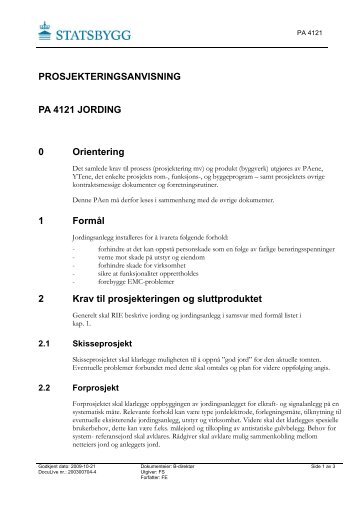 PA 4121 Jording - Statsbygg