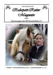 Vereinsmagazin des FRV Ruhrpott-Reiter e.V.