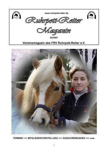 Vereinsmagazin des FRV Ruhrpott-Reiter e.V.