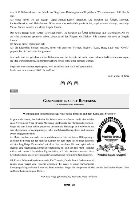 RUHRPOTT- REITER MAGAZIN - RUHRPOTT-REITER eV