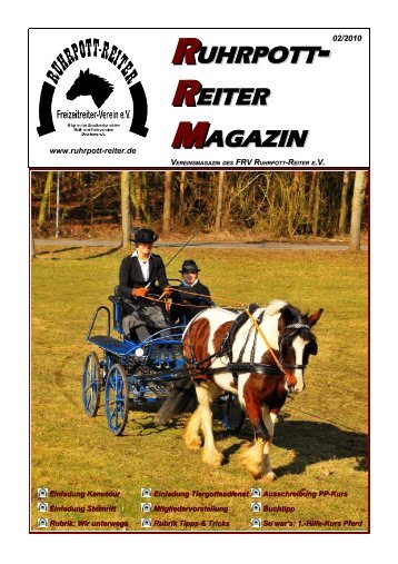 RUHRPOTT- REITER MAGAZIN - RUHRPOTT-REITER eV