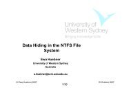 Data Hiding in the NTFS File System