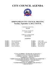 CITY COUNCIL AGENDA - Office of the City Clerk Springfield, IL