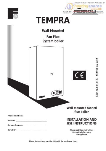 Ferroli-Tempra-Installation-manual. - Heatingspares247.com