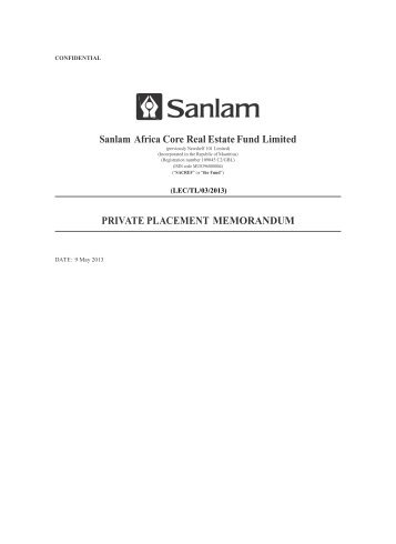 Sanlam Africa Core Real Estate Fund Limited PRIVATE ...