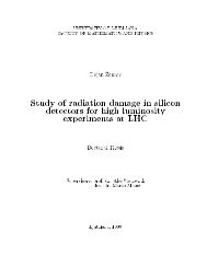 Study of radiation damage in silicon detectors for high ... - F9