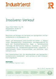 Insolvenz-Verkauf - Industrie Rat