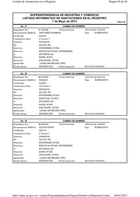 Ver/Imprimir Listado Informativo de Anotaciones en el Registro