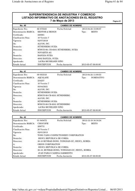 Ver/Imprimir Listado Informativo de Anotaciones en el Registro