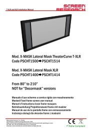 Mod. X-MASK Lateral Mask TheaterCurve T-XLR ... - Screen Research