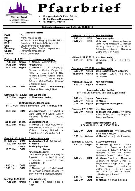 2012 12 23-14 Pfarrbrief - Bistum Fulda