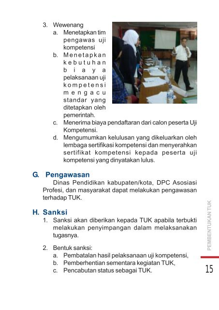 Pedoman Pembentukan Tempat Uji Kompetensi (TUK)