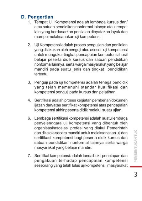 Pedoman Pembentukan Tempat Uji Kompetensi (TUK)