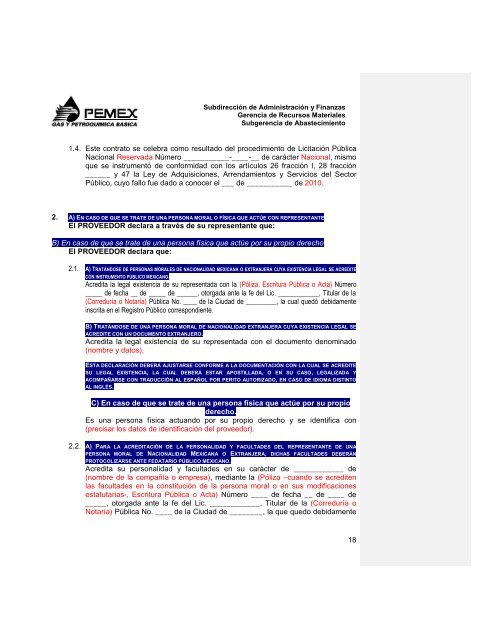 CONVOCATORIA A LA LICITACIÓN PÚBLICA NACIONAL ...