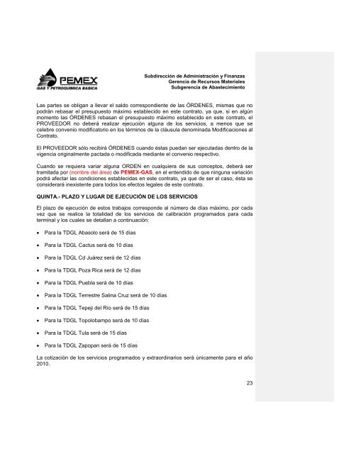 CONVOCATORIA A LA LICITACIÓN PÚBLICA NACIONAL ...