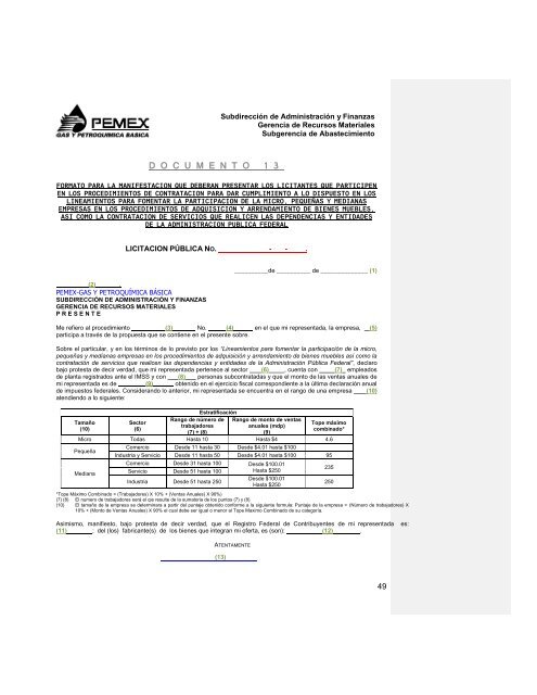 CONVOCATORIA A LA LICITACIÓN PÚBLICA NACIONAL ...