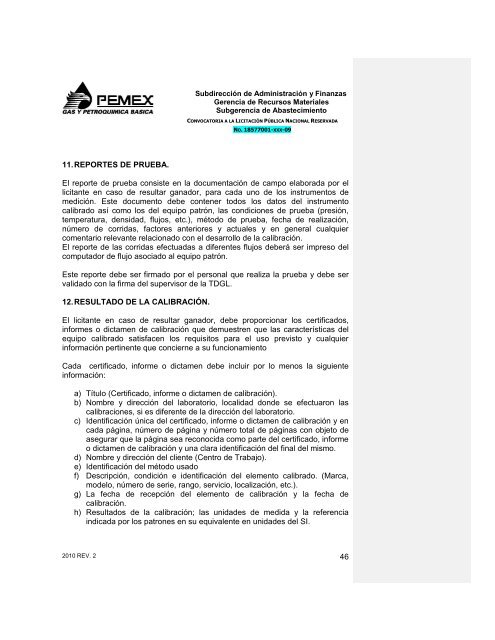 CONVOCATORIA A LA LICITACIÓN PÚBLICA NACIONAL ...