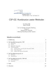 CSP-OZ - Entwicklung korrekter Systeme - Universität Oldenburg