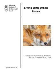 Living With Urban Foxes Leaflet - PDF version 494Kb
