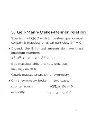 5. Gell-Mann-Oakes-Renner relation