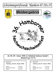 36HNWSF2006 Meldeergebnis - Duisburger Schwimm Team
