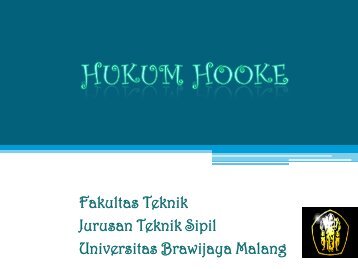 Mekban â Hukum Hooke - Universitas Brawijaya