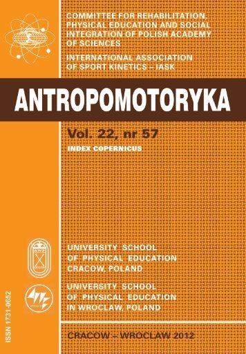 Antropomotoryka nr 57 [2012]. - Akademia Wychowania Fizycznego ...
