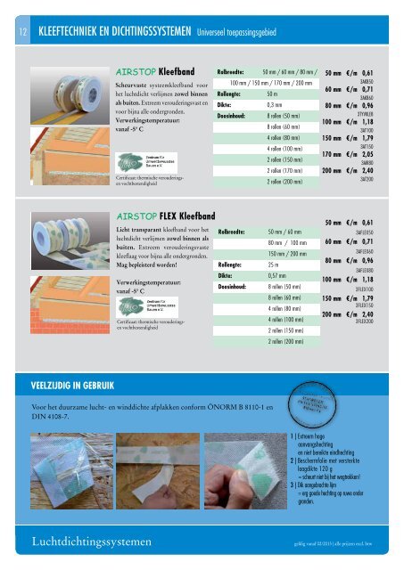 PRIJSLIJST 02/2013 KWALITEIT MET SYSTEEM - Isocell