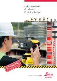 Leica Sprinter 250M Product Brochure - Opti-cal Survey Equipment