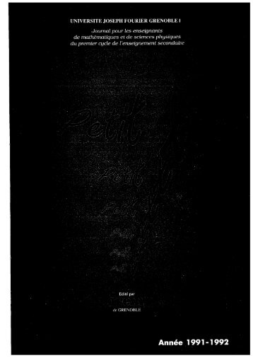 Non car - IREM de Grenoble - UniversitÃ© Joseph Fourier